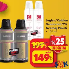 JAGLER/CALDİON DEODORANT 2'Lİ AVANTAJ PAKETİ 150 ML